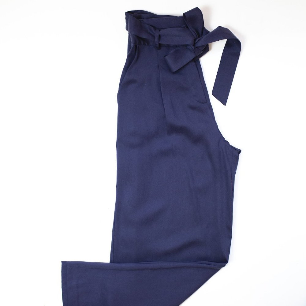 FRNCH Navy Wide Leg Pants